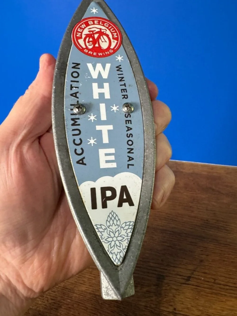 New Belgium Accumulation White IPA Beer Tap Handle‎ Draft Knob